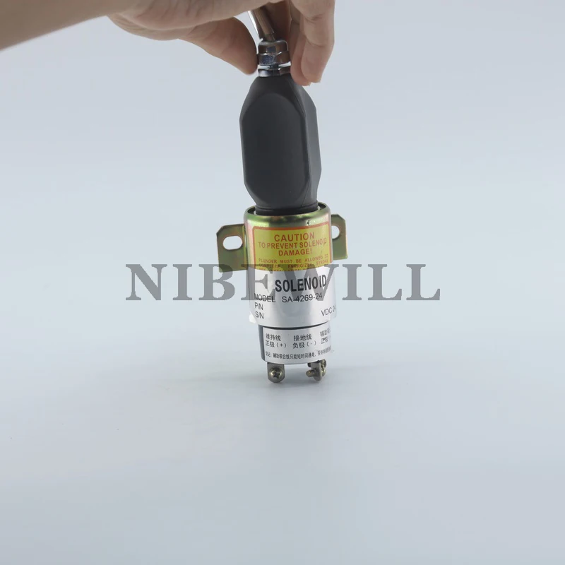 Engine Accessories for Komatsu S4D95L PC75UU-2 PC78US-6 PC60-7 PC128UU-1 Engine Shutdown Solenoid Valve SA-4269-24 24V