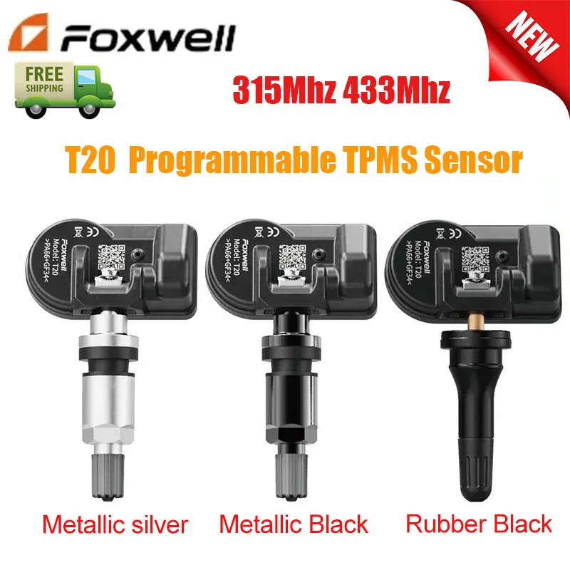 Foxwell T20 Sensor TPMS programable 315/433Mhz sensores de presión de neumáticos sensores de sistema de monitoreo de presión TPMS