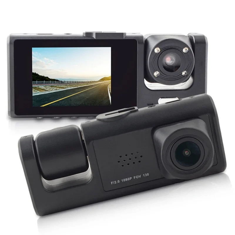 

Dual Dash Cam 4k Wifi Gps Night Vision Three Lenses 140 Degree Wide Angle Lens 2 Inch Car Camera Black Box