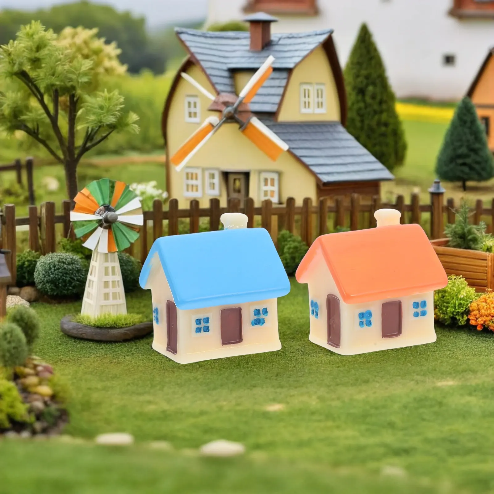 

Набор из 6 миниатюрных украшений для дома, сада фей, микроландшафта, аксессуары для кашпо, для самостоятельного изготовления кукольных домиков