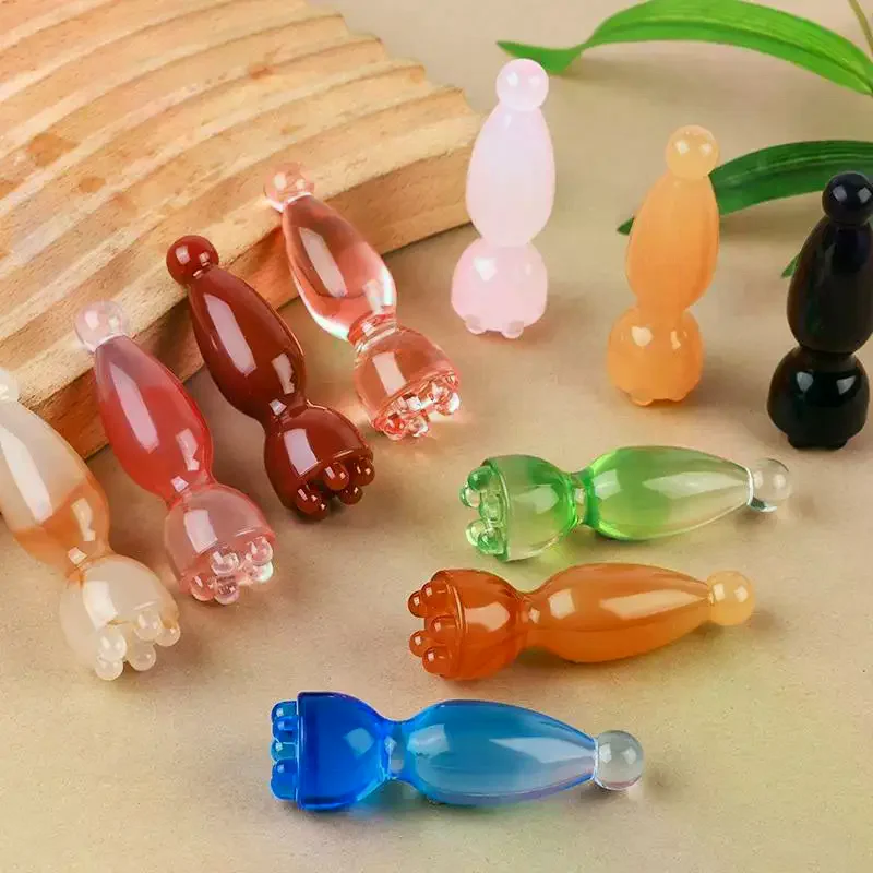 

Smooth Face Massage Tool Resin Gua Sha Face Skin Care Massage Stick Lotus Seedpod Shape Massager Facial Physiotherapy Tool