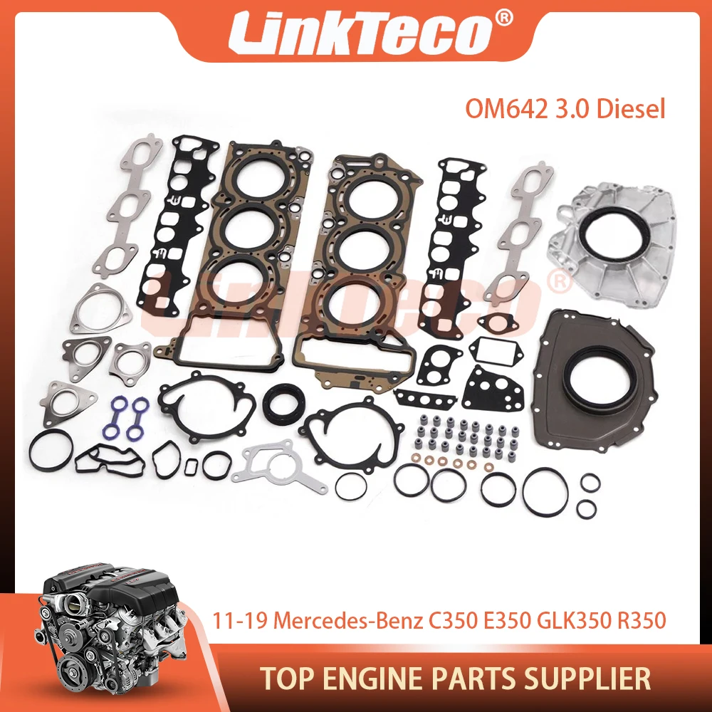 Engine Cylinder Head Full Gasket Set Fit 3.0 T L Diesel OM642 For 10-19 Mercedes-Benz C350 CLS350 E350 R350 S350 ML350 W166 3.0L
