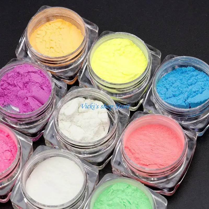 Novelty Luminous Powder 10 Colors DIY Jewelry Filler UV Epoxy Resin Dye Pigments