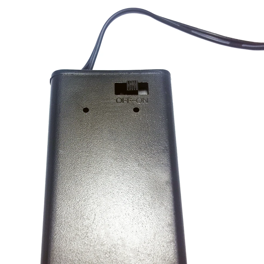 3 Pack 9V Battery / 2 AA Battery Box with on/off switch dust-proof cover 5.5*2.1mm DC head 9V Battery Block Open Cover