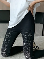 Fitness Rhinestone obcisłe nowe błyszczące diamentowe legginsy damskie gorąca wyprzedaż spodnie ołówkowe spodnie sportowe na siłownię