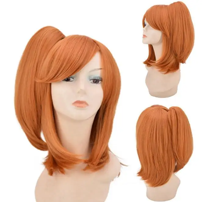 Anime Love Live! Kosaka Honoka Kousaka Short Orange Blonde Ponytail Heat Resistant Hair Cosplay Costume Wig