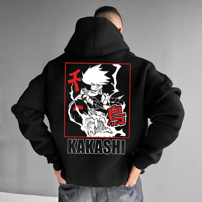 2025 Naruto Sasuke Sudadera deportiva suelta Anime japonés Periphery 2025 Otoño e Invierno Suéteres de algodón para hombres y mujeres Top