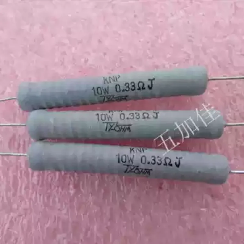 10-100pcs KNP 10W 0.33 Ω J 0.33R 5% imported wire wound resistor