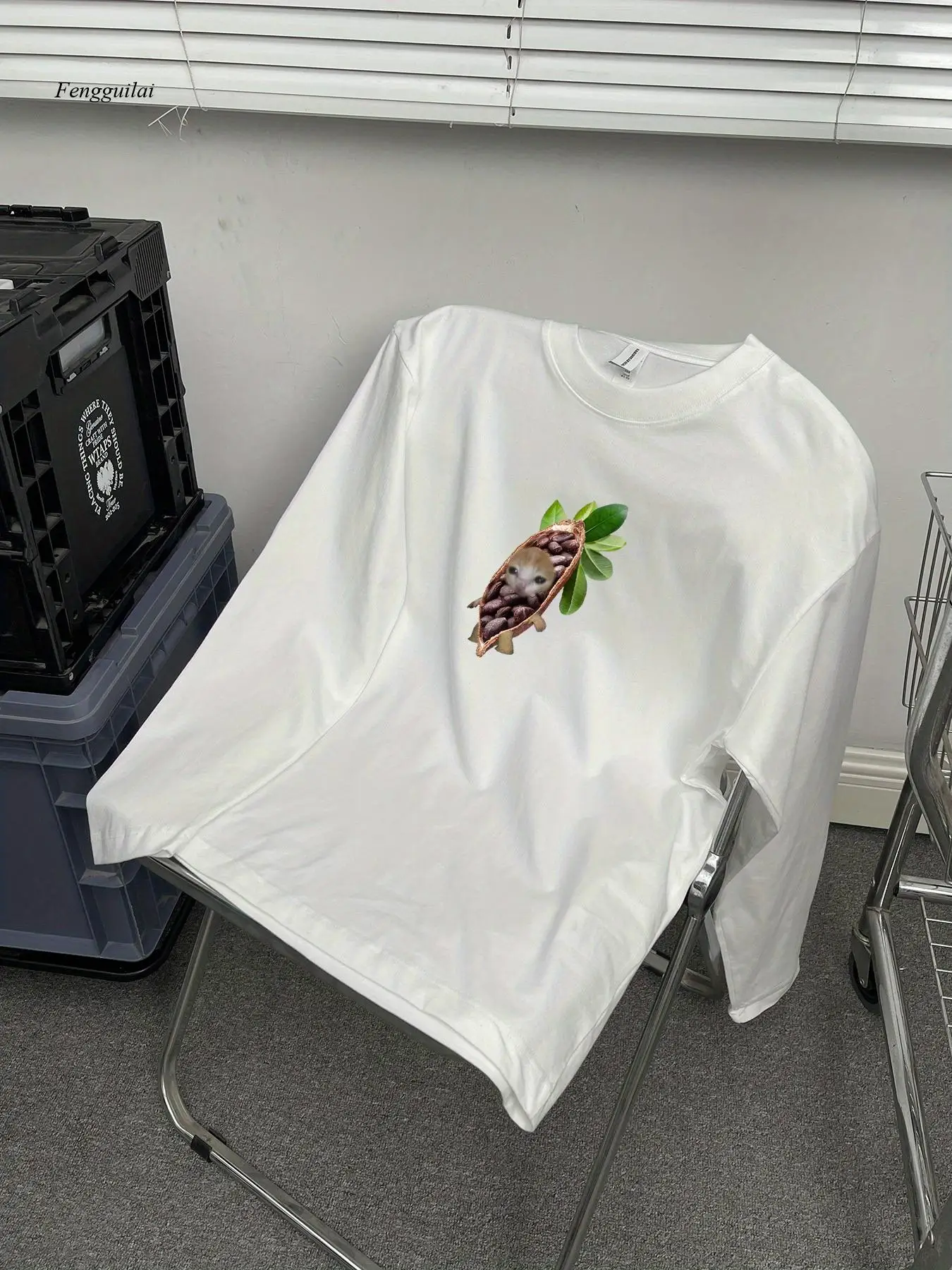 창의적이고 독특한 패턴 라운드 넥 티셔츠, 가을/겨울 트렌디한 긴 소매 캐주얼 패션 탑