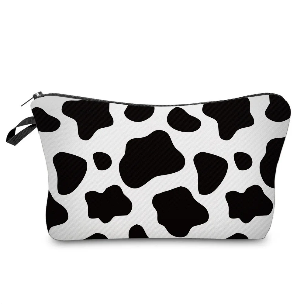 100Pcs/Lot Buggy Bag Printed Cow Cosmetic Bag Female Super Hot Cows Pattern Custom Storage Cosmetic Bag Wholesale