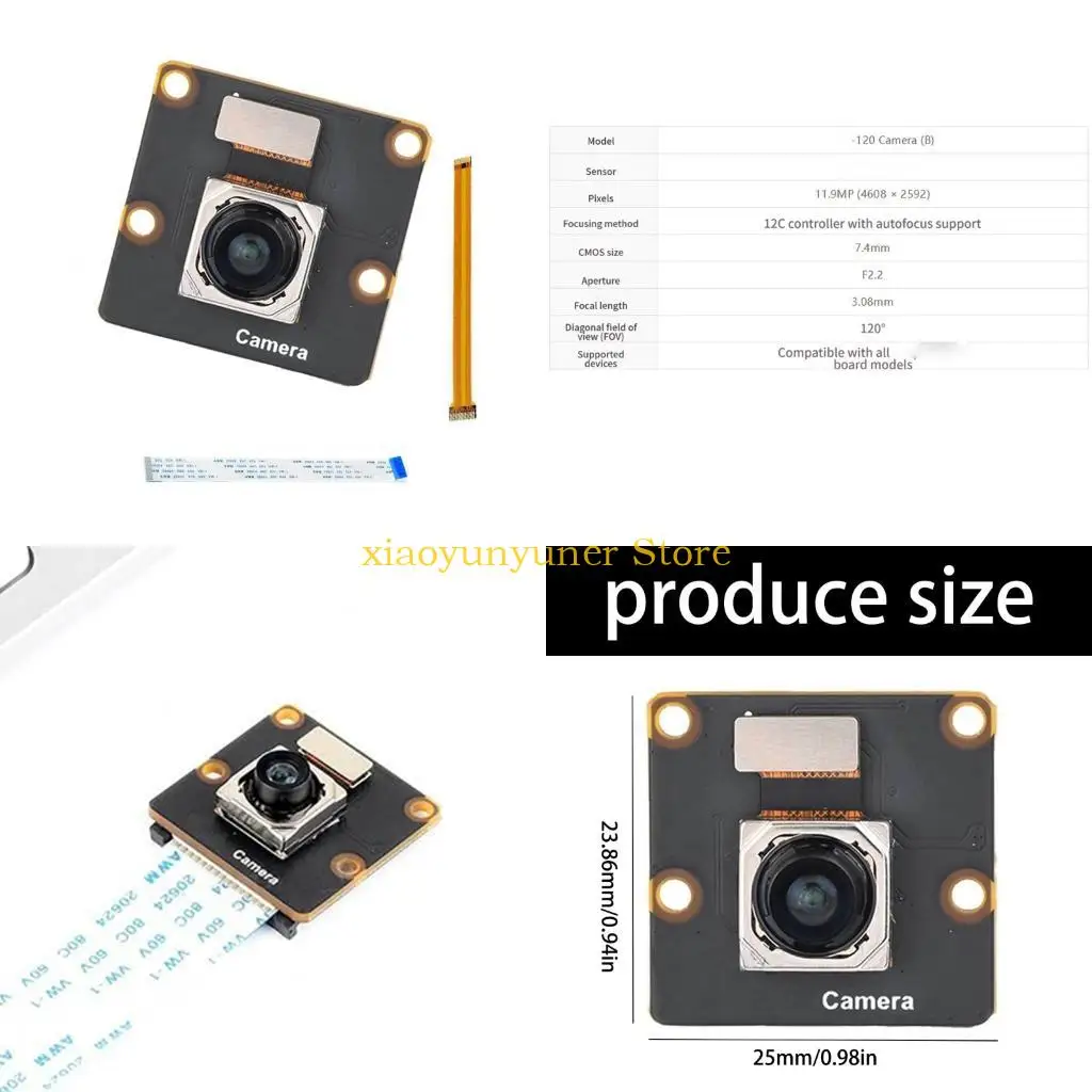 P9JB IMX708 Sensors Camera Module 11.9MP Resolution And 120 Degree Wide For 5/4B/3B+/3A+
