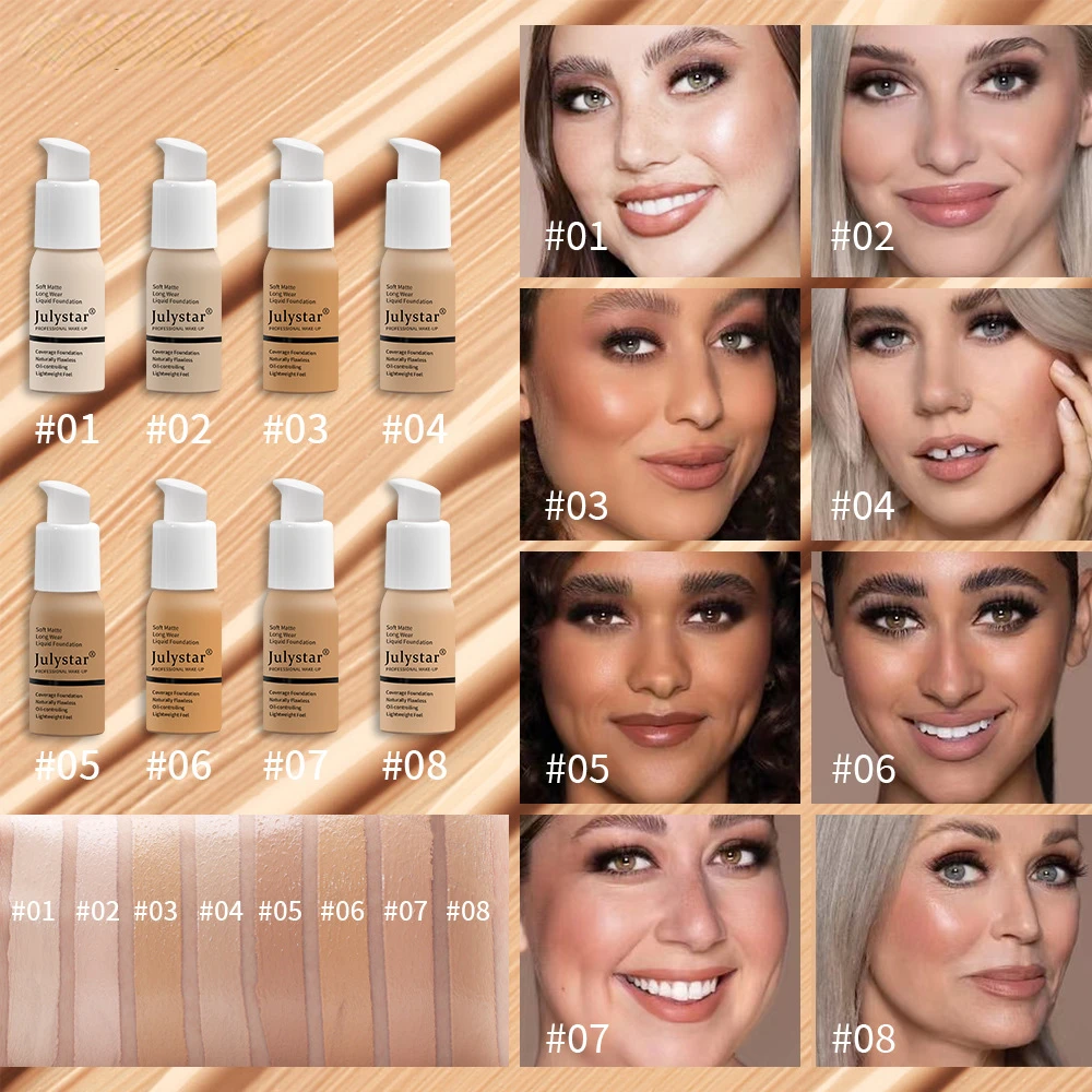 Professional Oil-control Liquid Foundation Cream Concealer Lasting Do not take off Makeup Foundation Wholesale Full Coverage 1