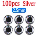 100pcs Silver 2.5mm