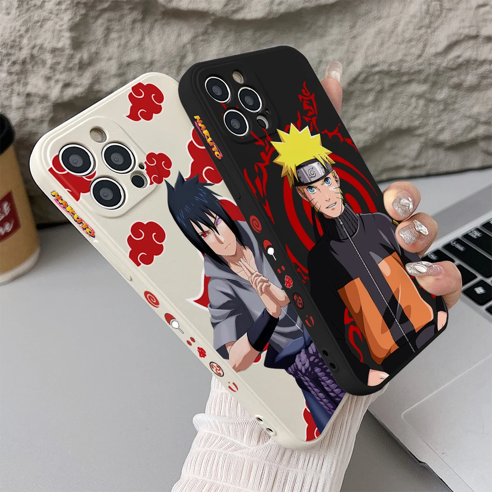Narutos Uchihas S-Sasukes Phone Case for Samsung Galaxy S26 S25 S24 S23 S22 S21 Ultra Plus 5G S20 FE Note20 Straight Edge Cover