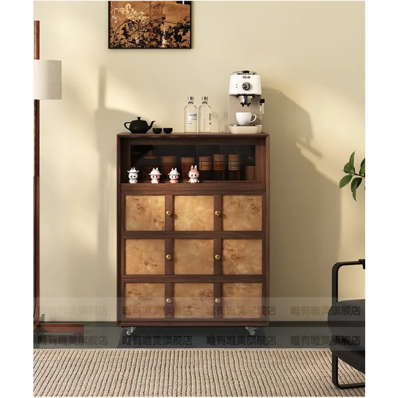 Mobile chest of drawers in vintage style, living room wall-side drawer cabinet, bedroom foot-the-bed storage cabinet, storage ca