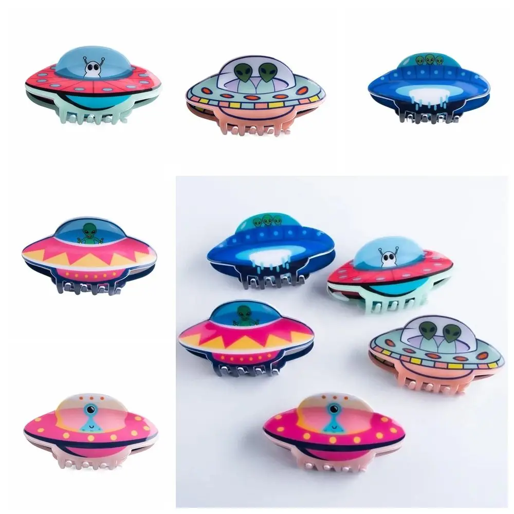 

Personalized Spaceship Alien Hair Claw Grab Clip Cartoon Plastic Hair Clip Festival Headdress Shark Clip Daily