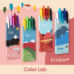 YOUPIN Kinbor Gel Pen  Research Institute Color Five-Pack Click Water Pen 0.5mm Replaceable Water-Based Paint Pen Ballpoint Pen