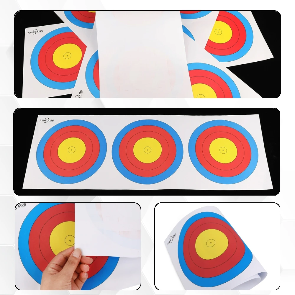 

10pc Archery Target Papers for Compound Bow 18M Competition Surface Archers Practice Shooting Training Practice