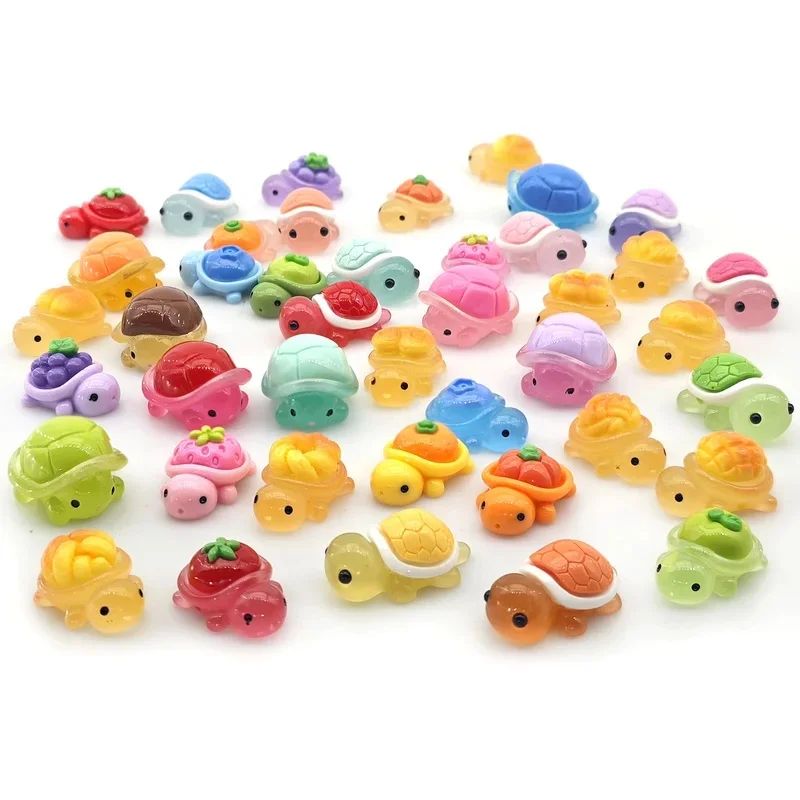 10/20 Pcs Cute Mini Luminous Turtle Ornaments Glowing in The Dark Miniatures Turtle Micro Landscape Home Decor Gift