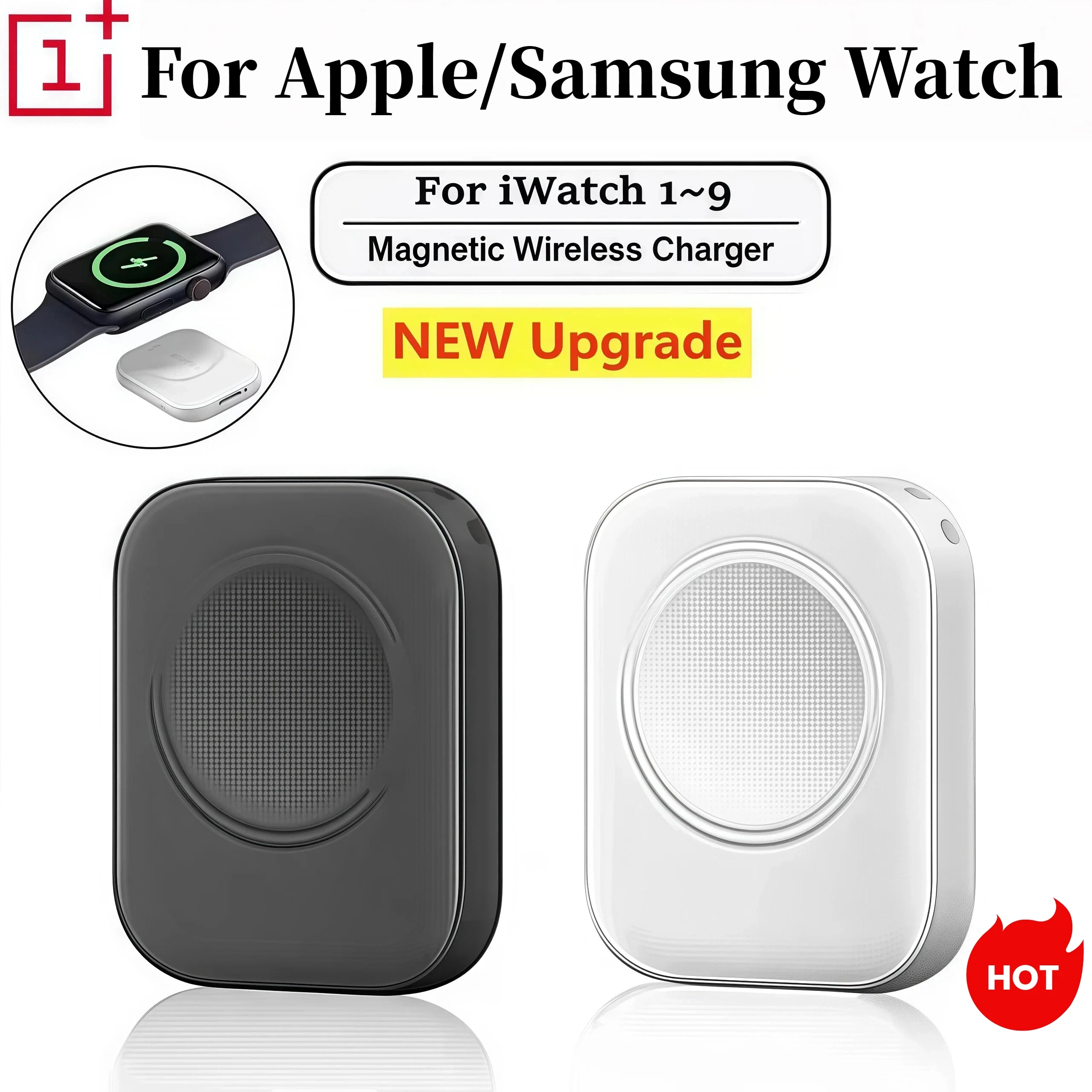 

Беспроводное зарядное устройство Oneplus для IWatch, портативное зарядное устройство Power Bank для часов 10, 9, 8, 7, 6, 5 Se Ultra Series, беспроводное классическое зарядное устройство