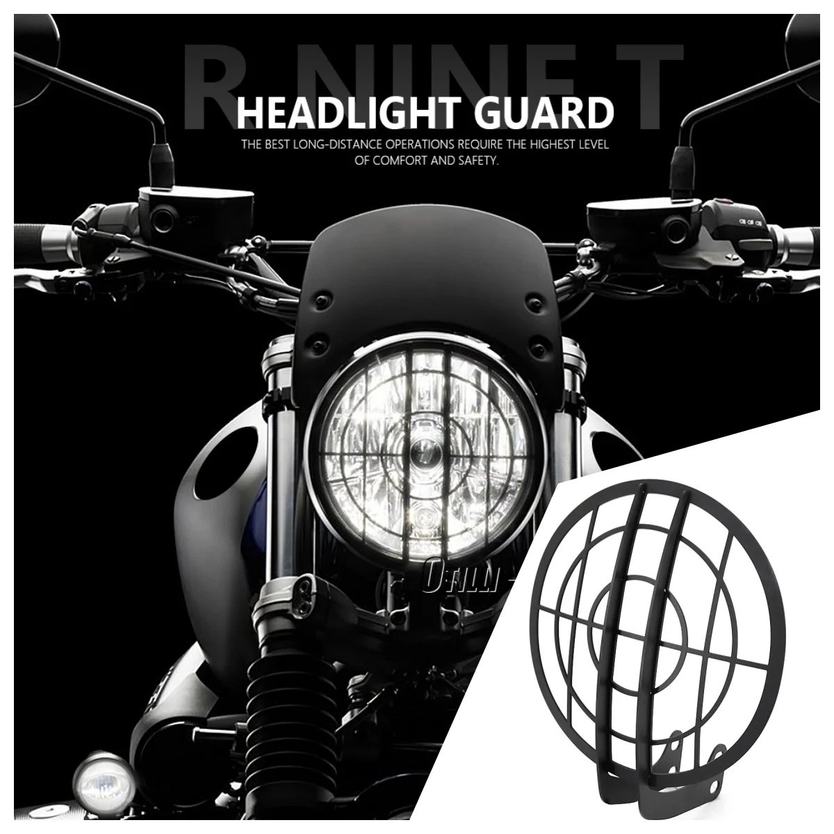 Motosiklet Far Izgarası Koruyucu Ön Lamba Muhafızları Kafa Işık Koruyucu Kapak BMW R9T R Nine T Saf R NINET Scrambler