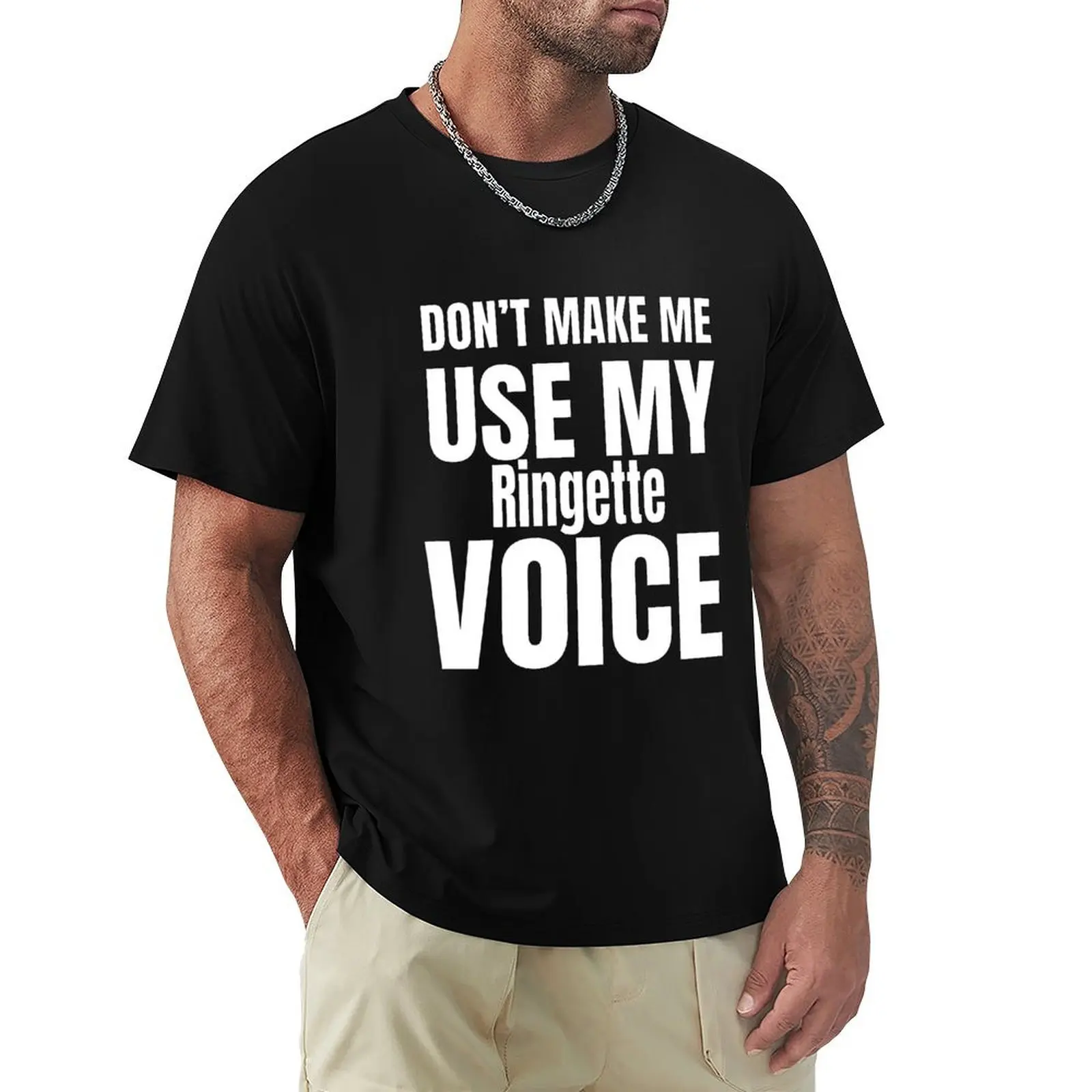 Don't Make Me Use My Voice T-Shirt Holiday Lightweight T-Shirt