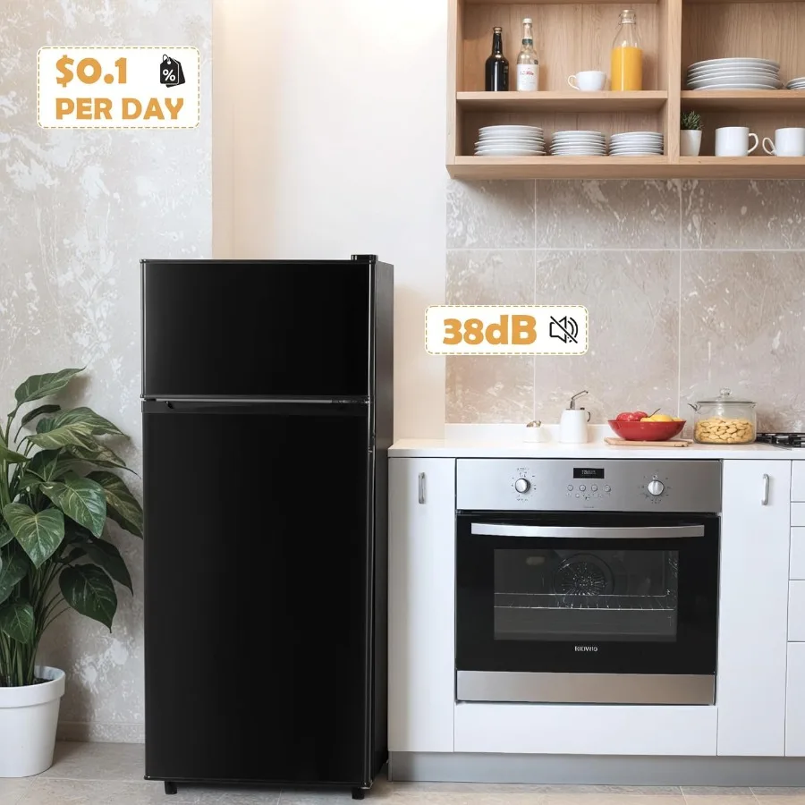 ثلاجة صغيرة 4.5 قدم مكعب مع ثلاجة صغيرة بفريزر مع بابين للمطبخ والمكتب وغرفة النوم ثلاجة صغيرة مع ضبط #3