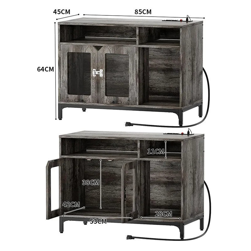 Living room rack storage ornament floor TV cabinet home storage cage wood wrought iron metal pet cage