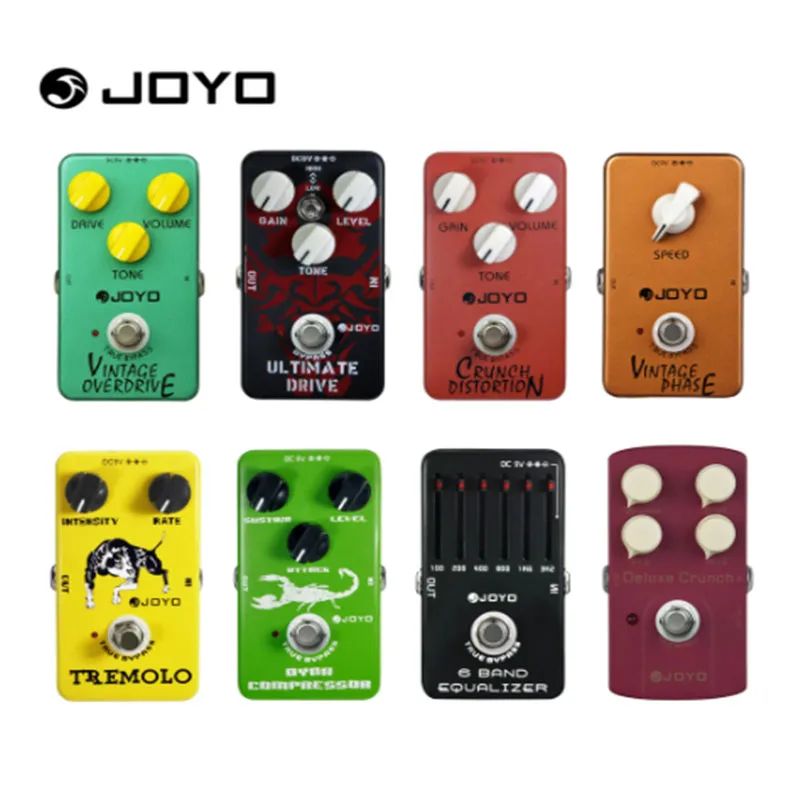 JOYO JF-01 JF-02 guitar Effect Pedal Overdrive / Ultimate Drive / Crunch Distortion / Phase / Tremolo / Compressor / 6-Band EQ