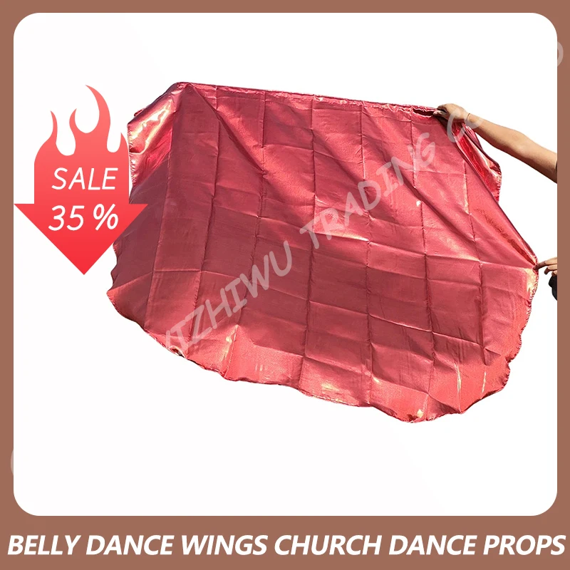 Soft Flag Belly Dance Wings Church Dance Props Wing with Sticks for Women