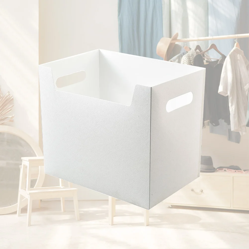 2Pcs File Storage Box Premium PP Plastic Desktop Organizer for Teachers Students Workers Waterproof File Container Simple