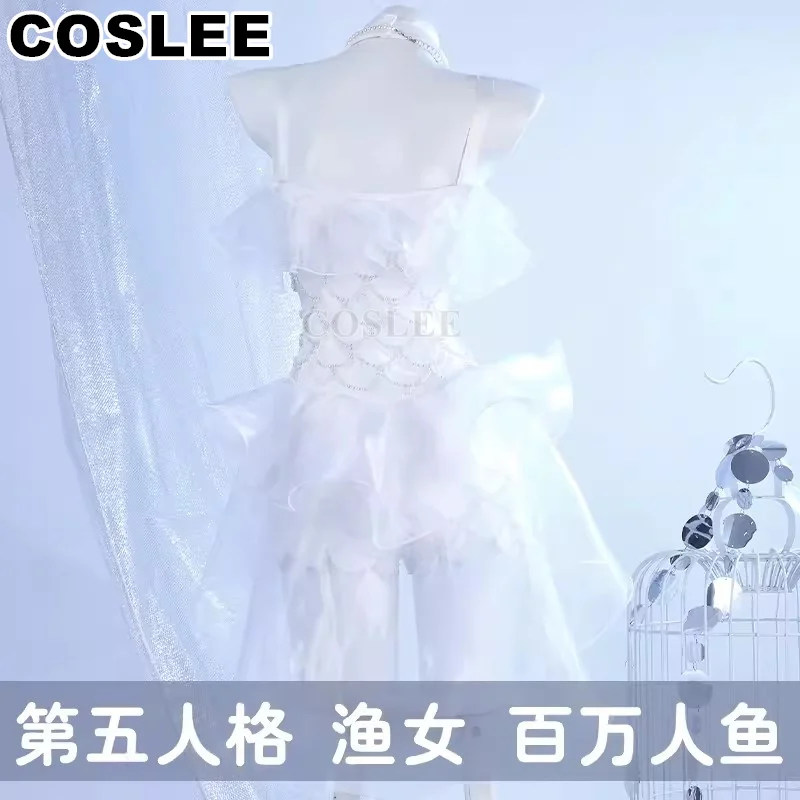 COSLEE Identity V Grace Naiad Million Mermaids Cosplay Costume Lovely Dress Uniform Game Suit Halloween Party Outfit Women XS-XX