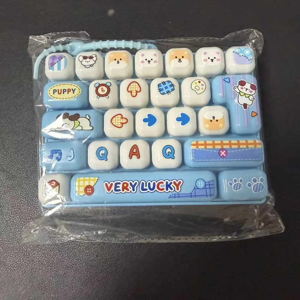 26 Key Decompression Button Creative Style Small Gift Mini Keyboard Pendant Bag Hanging Ornament Cute Design Keyboard Keychain