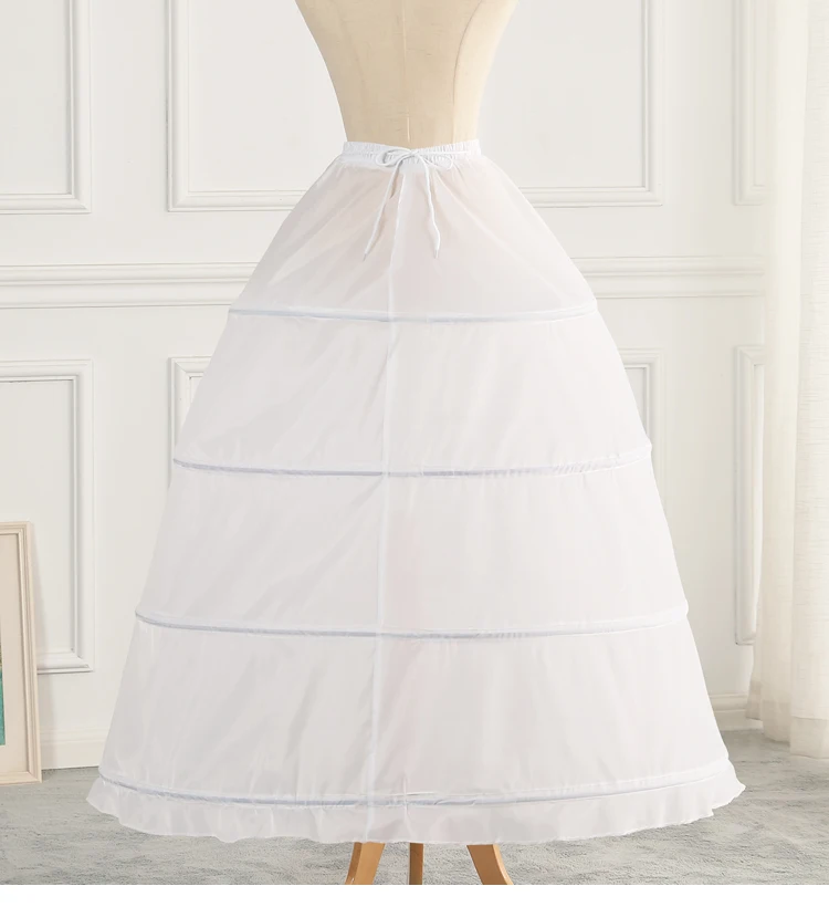 Crinoline Hoa Cưới Rỗng Ra Trang Phục Đen Trình Diễn Trang Phục Trượt Đầm Cô Dâu Trung Dài Pettiskirt Hỗ Trợ Thanh