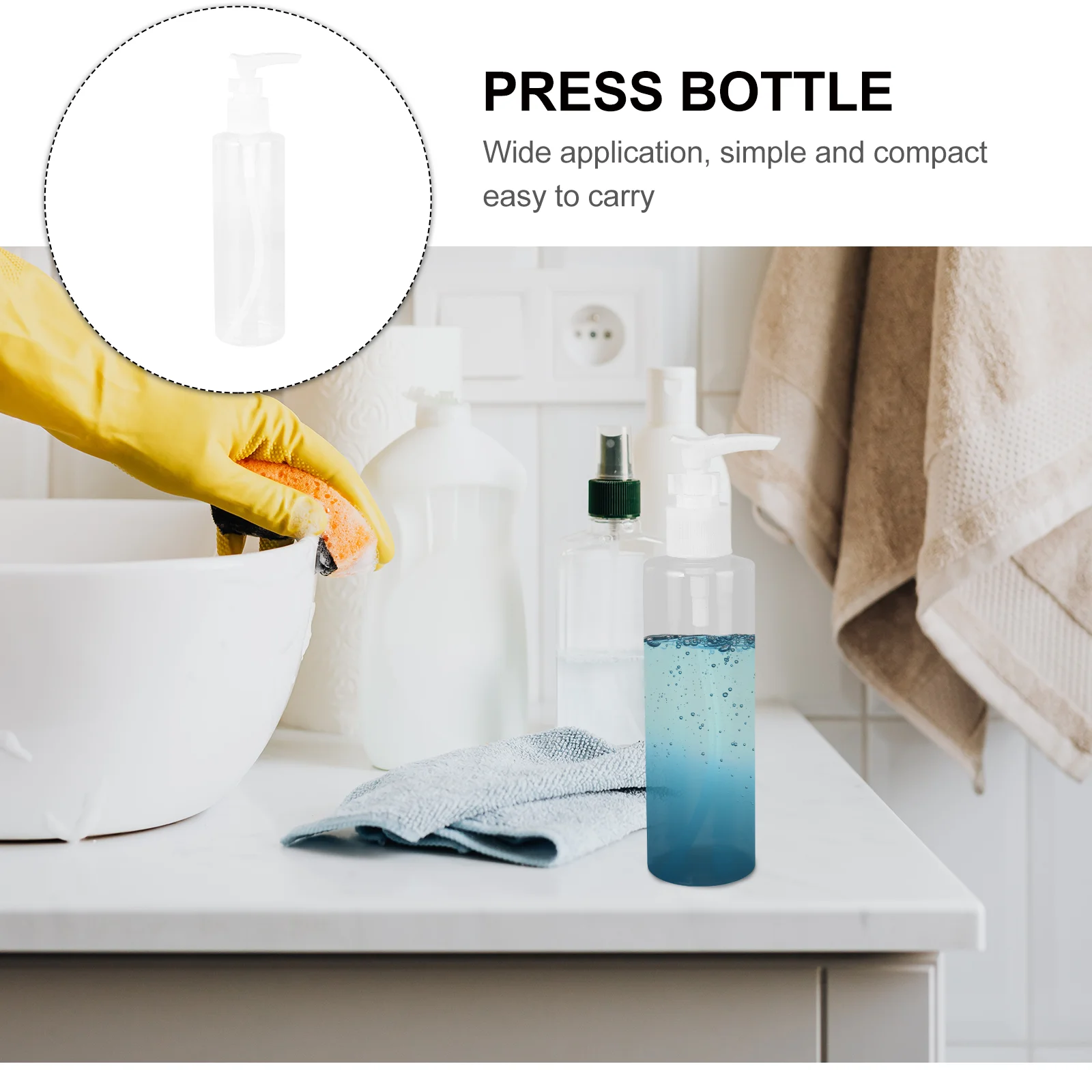 

10pcs Pump Bottle for Lotion Cosmetics Dispensing Empty Bottles Plastic Liquids Makeup Remover Oil Transparent Reusable