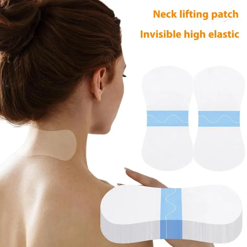 *10Pcs Invisible Neck Lifting Patch Skin-Friendly Seamless Protection Film Waterproof Breathable Anti-Aging Neck Wrinkle Patch