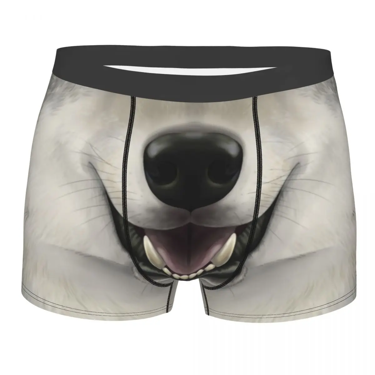 

Custom Gray Wolf Boxer Shorts For Men 3D Print Animal Underwear Panties Briefs Breathable Underpants