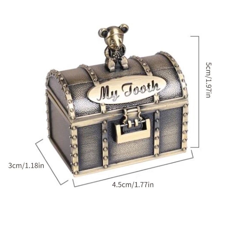 Suporte para fada dentes do bebê, primeiro dente cachos, caixa lembranças, caixas tesouro