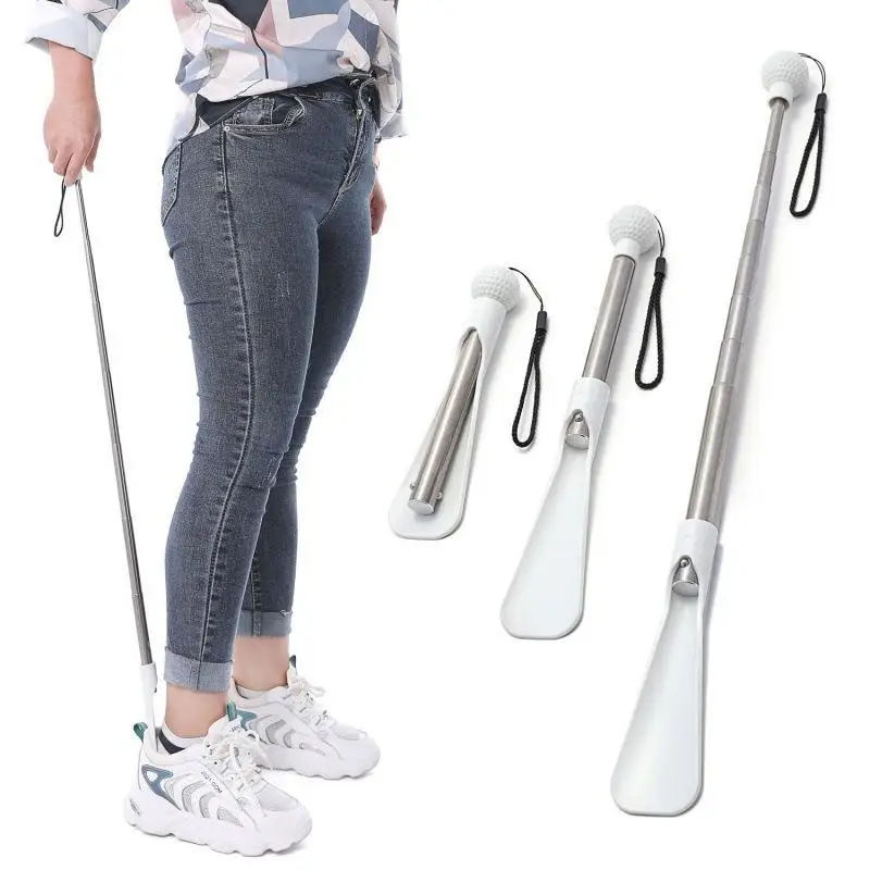 Long Handle Foldable Shoe Pull Features An Ultra-long Telescopic Corner, Mini Corner, Comfortable Ball Handle