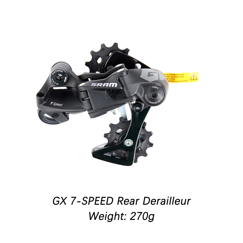 SRAM GX 7v MTB Bike kit DH Downhill Kit 7-speed GX Gear Shifter Rear Derailleur Flywheel 11-25 chain PC1110 foldable bicycle