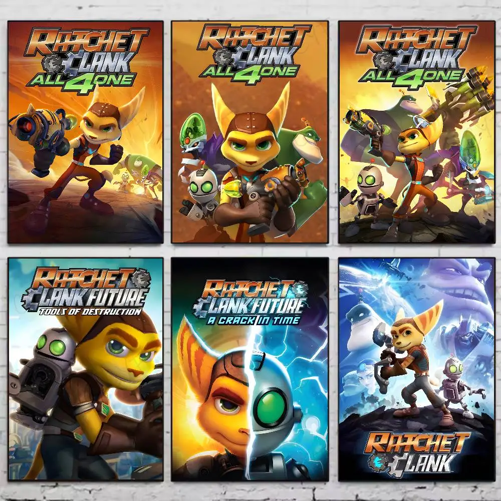 

Shooter Game R-ratchet And Clank Poster High Quality Dorm Living Room Aesthetic Wall Decoration Painting Stickers Gift