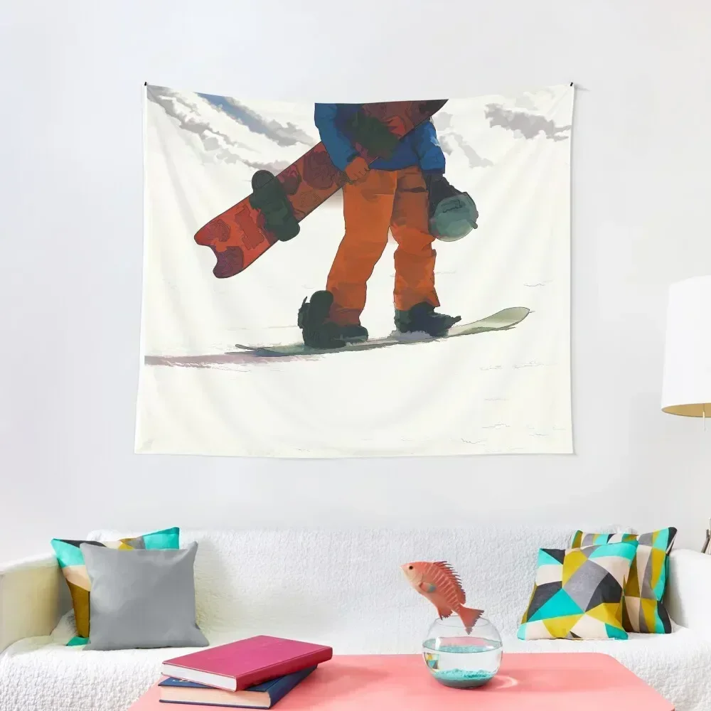 Ready to Ride! - Snowboarder Tapestry On The Wall Room Design Tapestry