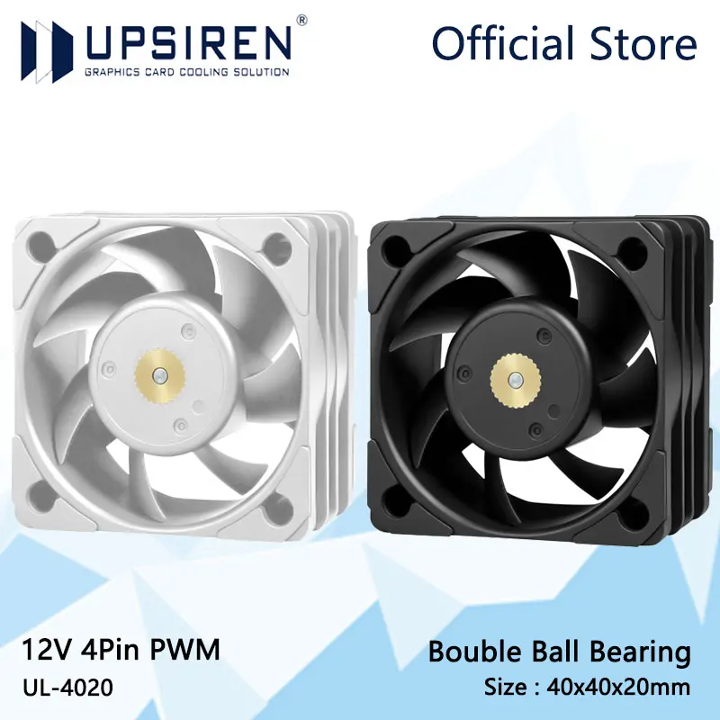 Ventilateur de refroidissement de châssis UPSIREN UL-4020/40X40X20mm/double roulement à billes/haut volume d'air 5500 tr/min/ventilateur de refroidissement pour ordinateur
