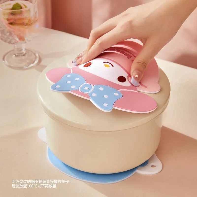 Sanrio Hello Kitty Cinnamoroll My Melody Insulated Placemat Waterproof Silicone Bowl Mat Cartoon Anime Character Accessories