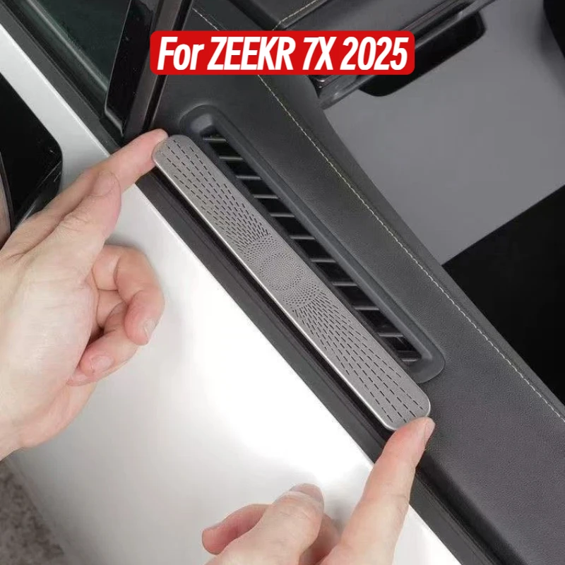 New For ZEEKR 7X 2025 Car Door Air Vent Covers Air Conditioner Duct Outlet Exhaust Dustproof Seat Stainless Steel Accessories