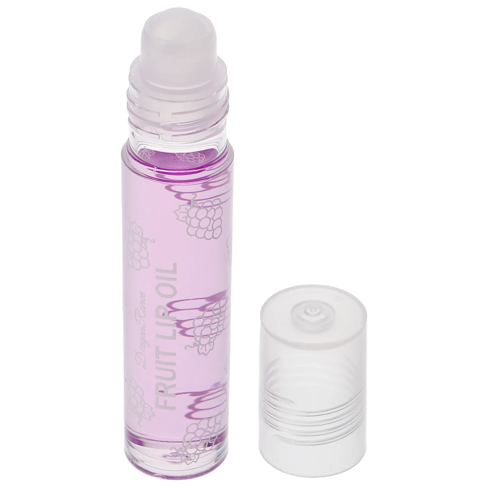 Roll-on Lip Oil Fruit Flavored Grape Transparent Longlasting Hydrating Gloss Moisturizing Lip Balm Rollerball for Women Girls