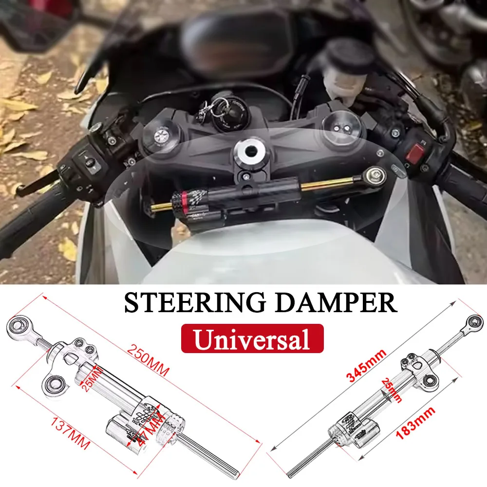

CNC Universal Aluminum Motorcycle Damper Steering Stabilize Safety Control For Yamaha MT09 MT07 YZF R1 R6 FZ1 XJR1300 MT-07