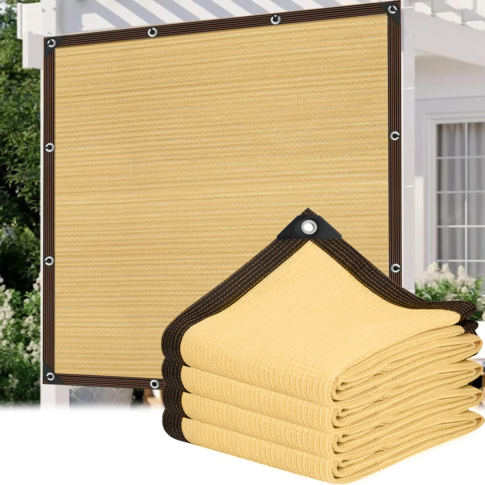 Robuster Sichtschutzzaun aus Netzgewebe, 185 g/m², hochdichtes Gewebe, verbindbare Paneele für Garten, Hinterhof, Terrasse, Wand, Sichtschutz, verschiedene Größen