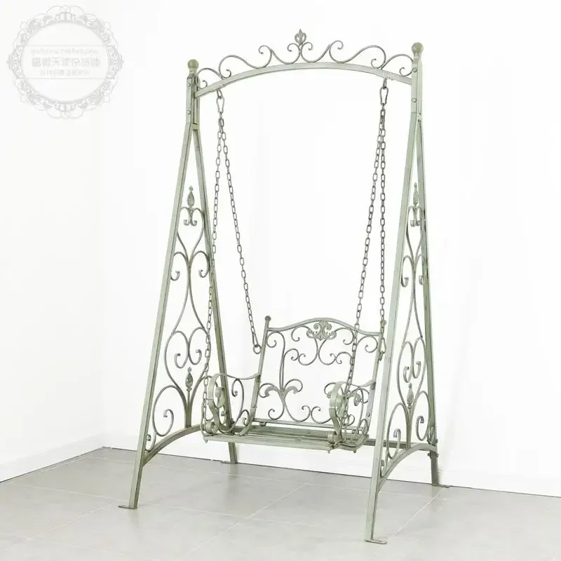 

Metal Garden Patio Swing Hanging Chair Retro Rocking Hammock Patio Swings Street Shaking Outdoor Furniture Schaukel Draußen LLPS