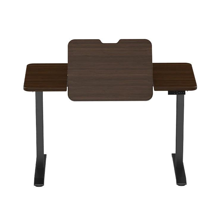 2024 New Dual Motor Electrical Height Adjustable Desk Half Tilting Desk Frame Sit  Stand Desk Half Flip Drawing Table